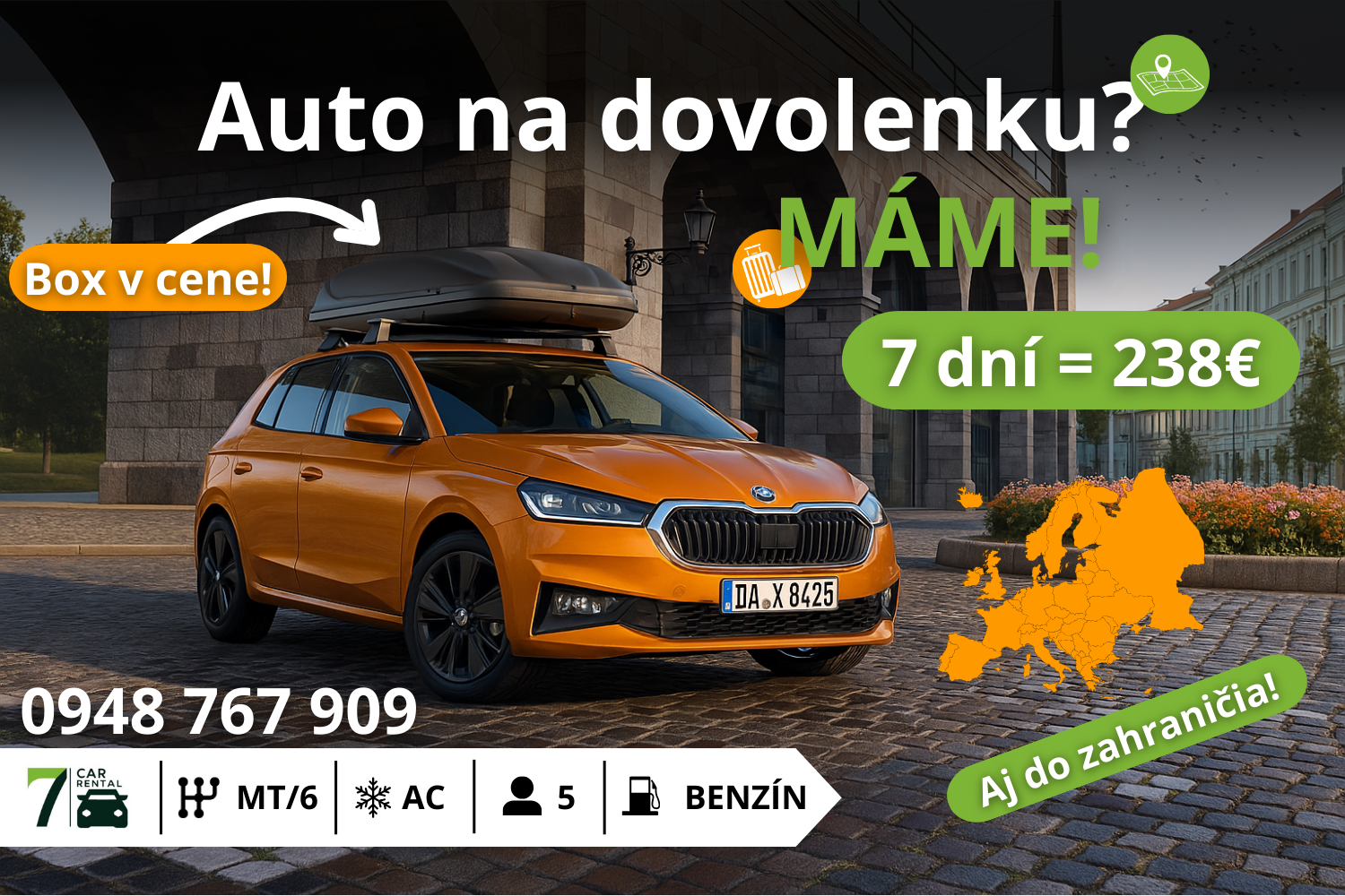 Škoda Fabia MT - auto na dovolenku!